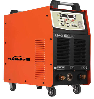 Máquina de soldadura industrial MIG 500A com tecnologia de inversor SiC e capacidade de soldadura por fluxo + gás